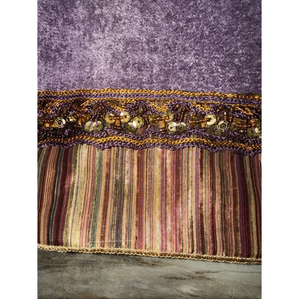 Vintage 3 Piece Set 1 Hand Towel 2 Washcloths Lavender Decorative Embellished